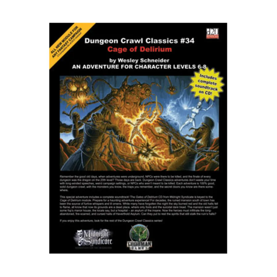 

Модуль Cage of Delirium w/CD Soundtrack, Dungeon Crawl Classics - #31-45 (d20)