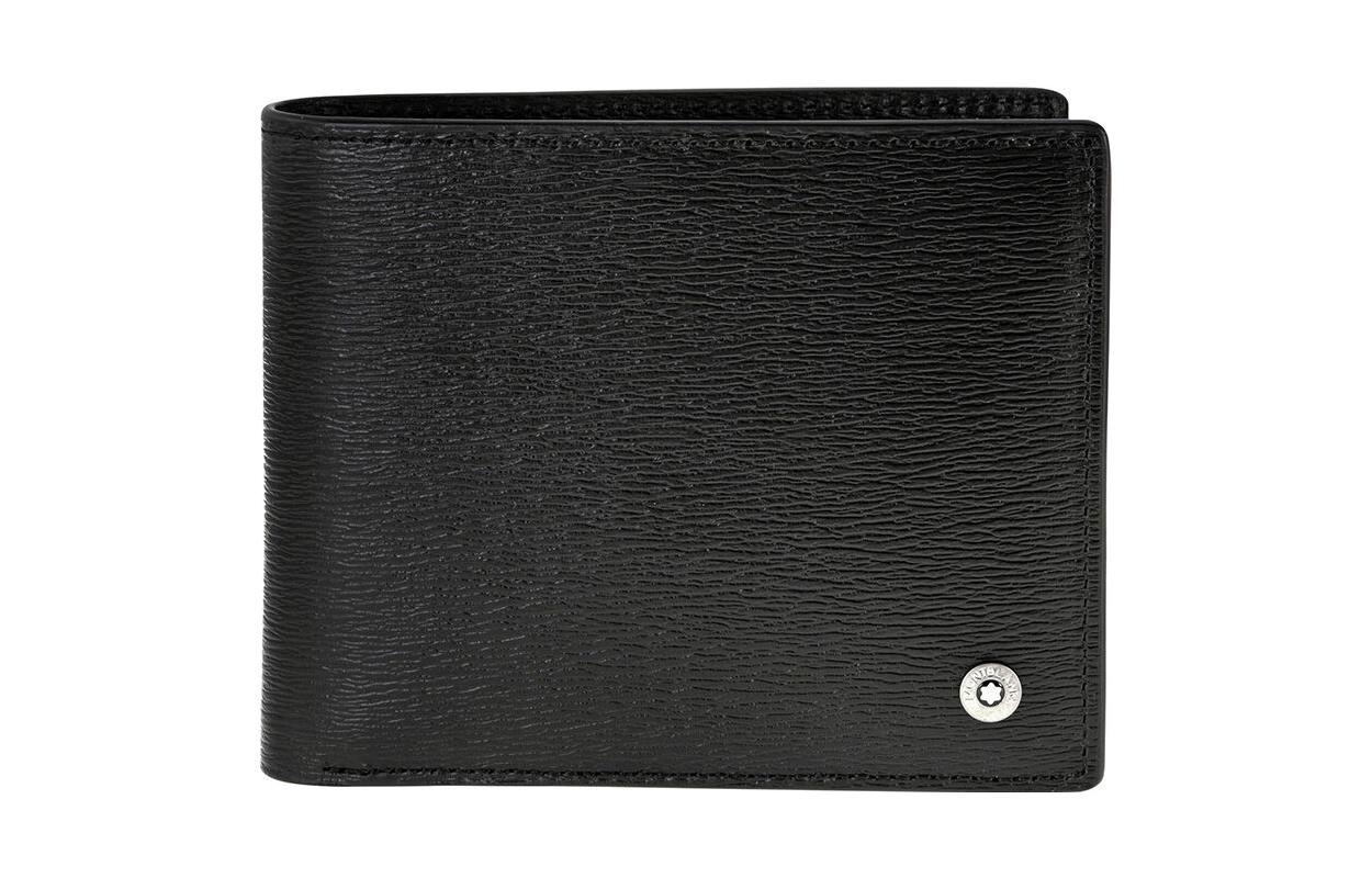 

Кошелек из зерненой кожи быка мужской черный MONTBLANC