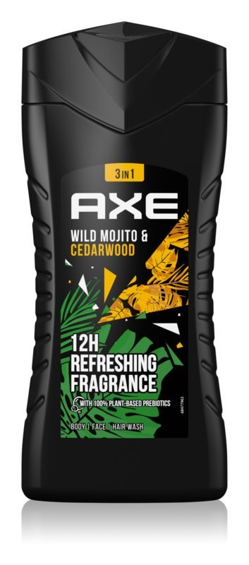 

Axe, Wild Green Mojito & Cedarwood, освежающий гель для душа, 250 мл