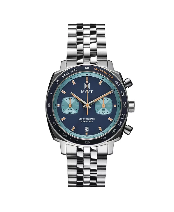 

Мужские часы Mulholland Racer с серебристым браслетом из нержавеющей стали, 42 мм Mvmt, silver