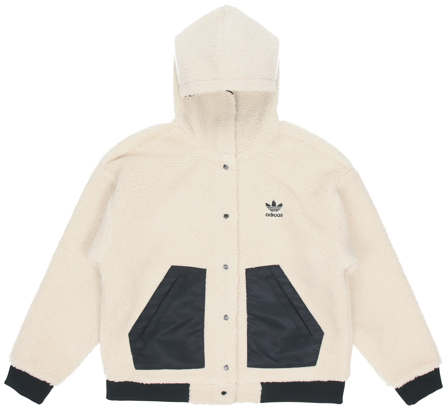 Adidas Originals Куртка шерпа женская черная — фото 3