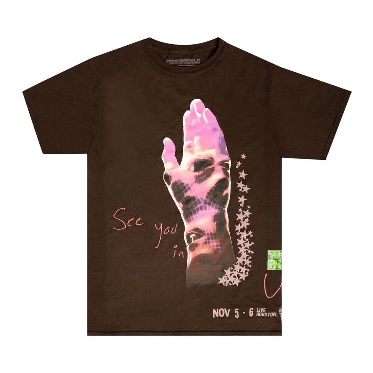 

Футболка Cactus Jack by Travis Scott All Seeing Hands Tee Brown, коричневый