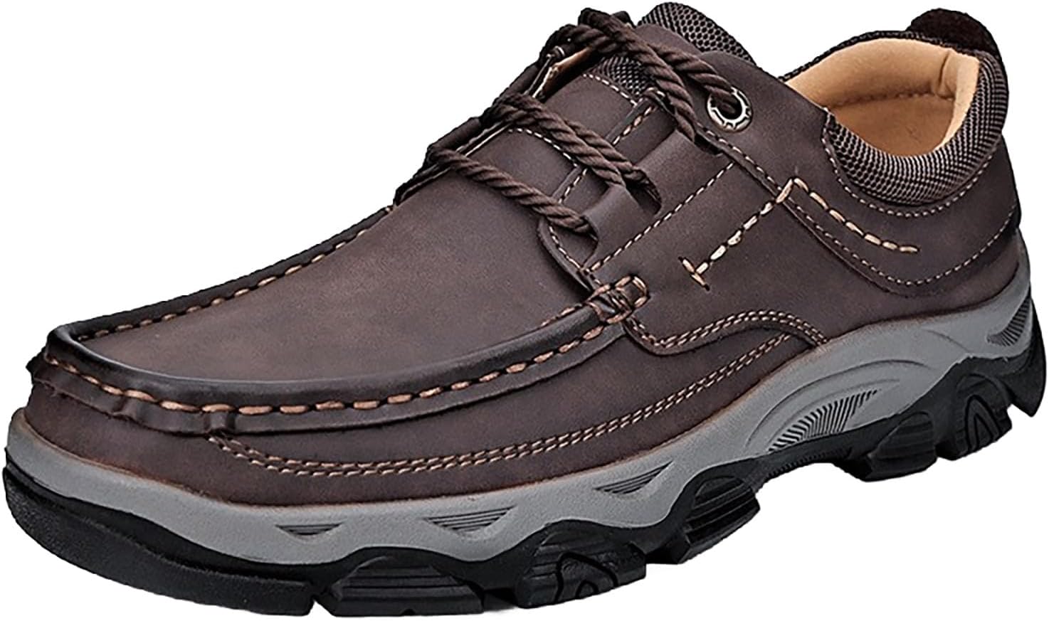 

Мужские кожаные повседневные туфли 2025 года слипоны-лоферы, удобные для ходьбы, для работы, путешествий и повседневного ношения, свободная посадка Generic, Coffee