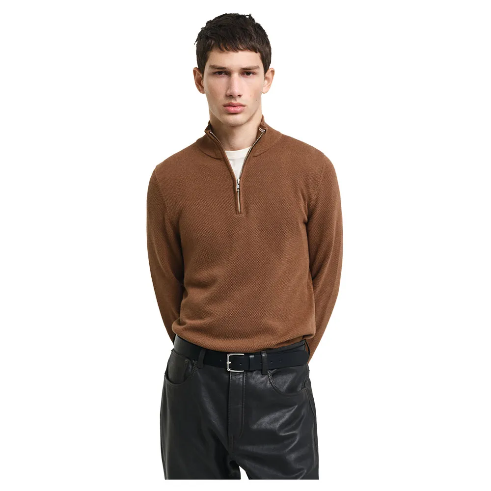 

Свитер Gant 8040523 Half Zip, коричневый