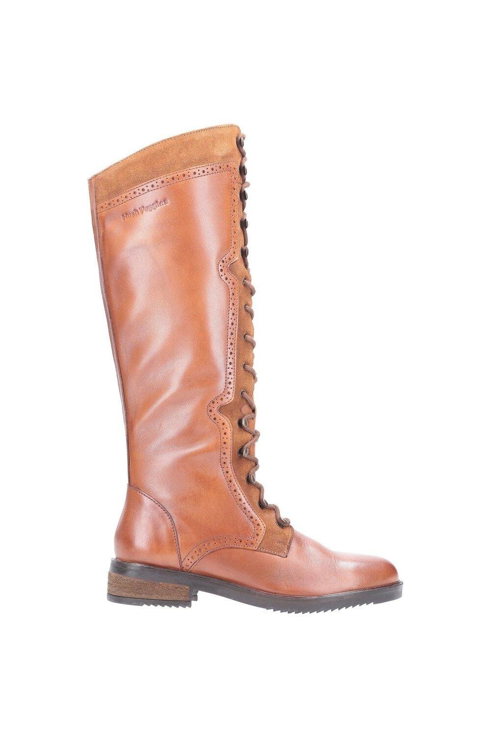 Длинные ботинки из кожи и замши 'Rudy' Hush Puppies, бежевый — фото 4