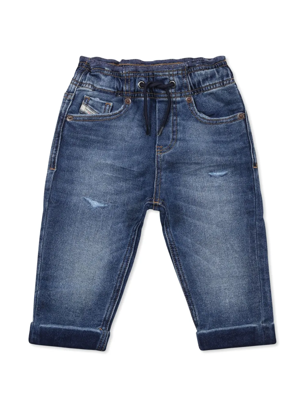 

Джинсы с эффектом потертости Diesel Kids, синий