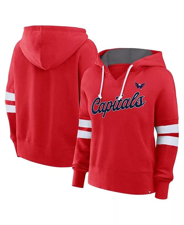 

Женская красная флисовая толстовка с капюшоном Washington Capitals Seize Fanatics