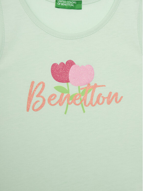 Топ regular fit 3I1XGH012 United Colors Of Benetton, зеленый — фото 3