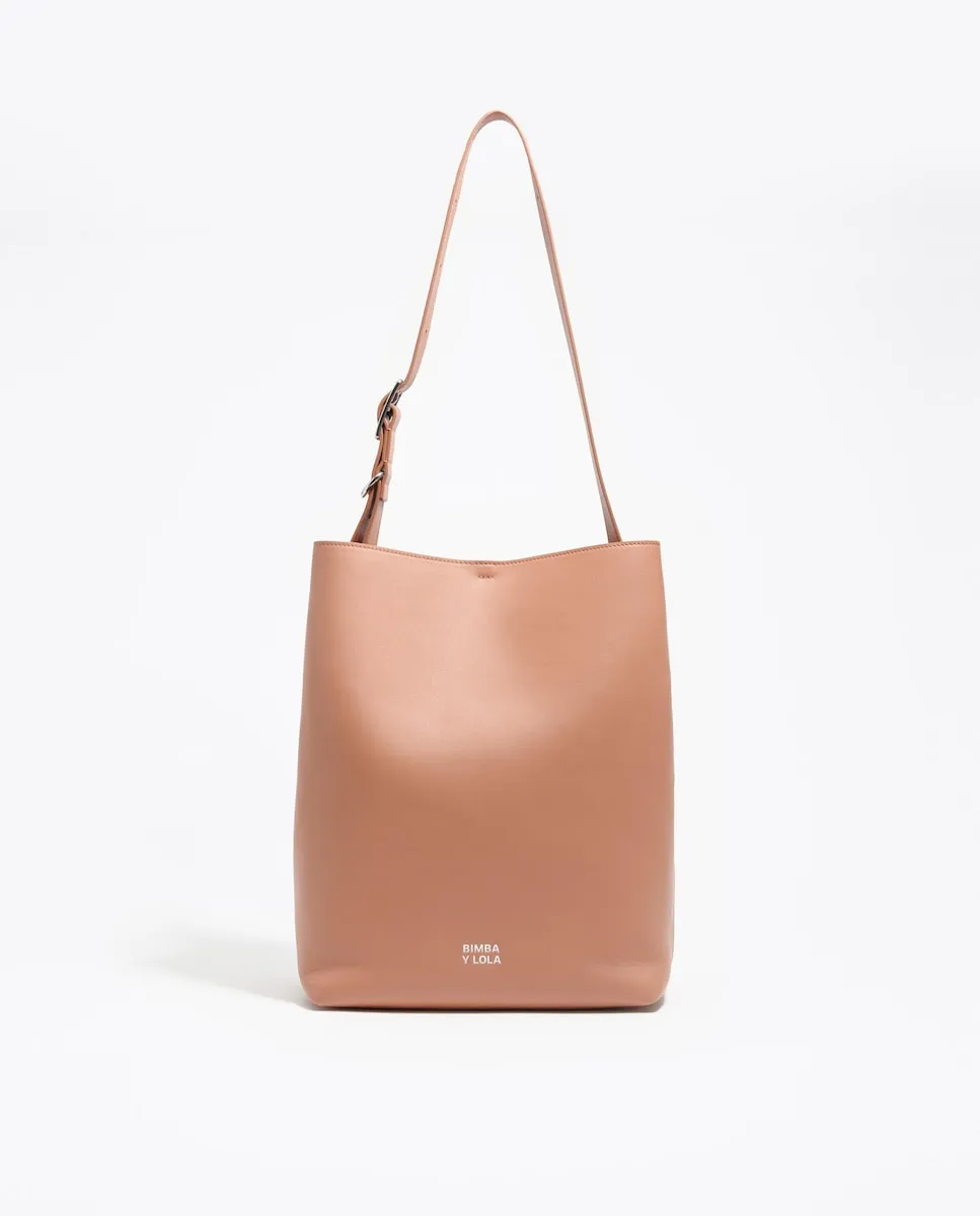 

Большая женская сумка через плечо Carlino из кожи Bimba Y Lola, розовый