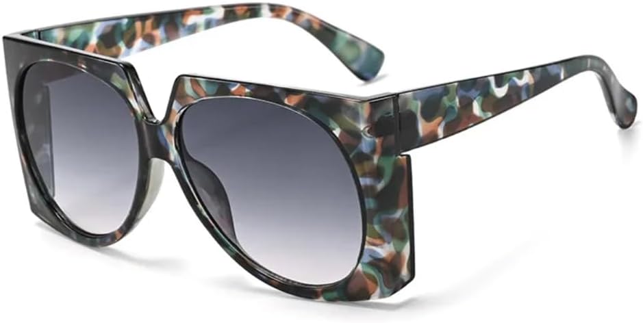 

Солнцезащитные очки с защитой UV400 | Большая оправа | Леопардовый градиент | Для женщин и мужчин | Для занятий спортом на открытом воздухе и вождения DSVIGF, Green Grey