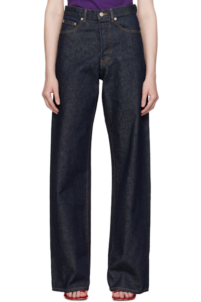 

Синие прямые джинсы Dries Van Noten