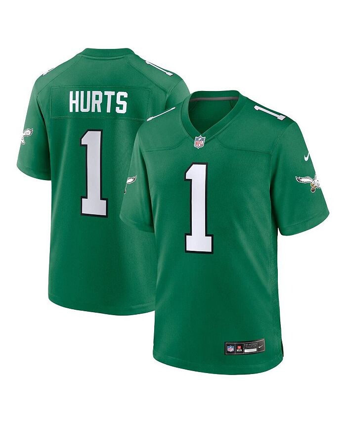 Футболка Big Boys Jalen Hurts Kelly Green Philadelphia Eagles Alternate Player Game Jersey Nike, зеленый — фото 3