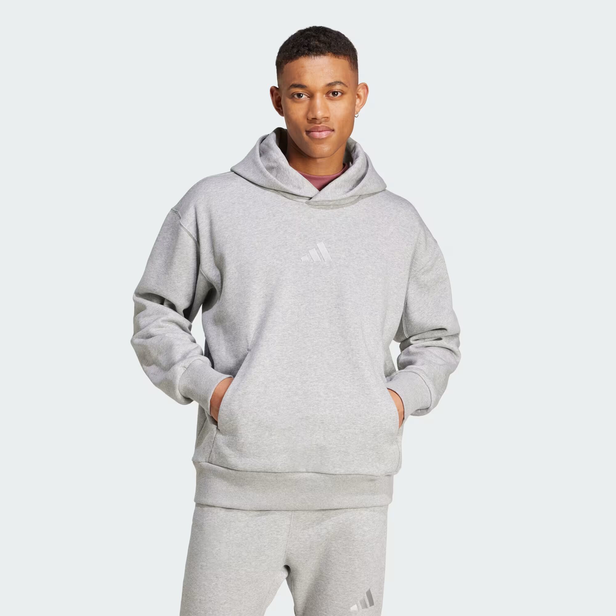 

Флисовая толстовка ALL SZN Adidas, цвет Medium Grey Heather