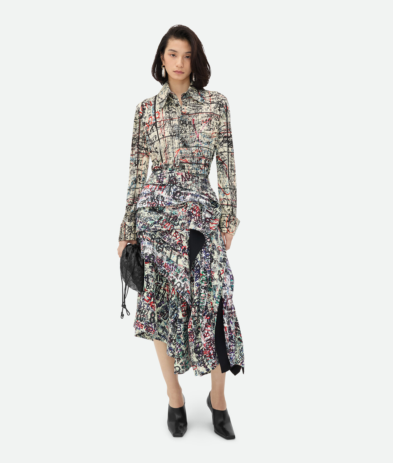 

Рубашка из вискозного трикотажа с эффектом памяти Bottega Veneta