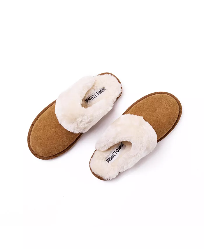 Женские уютные тапочки Carefree Scuff Minnetonka, загар/бежевый — фото 2