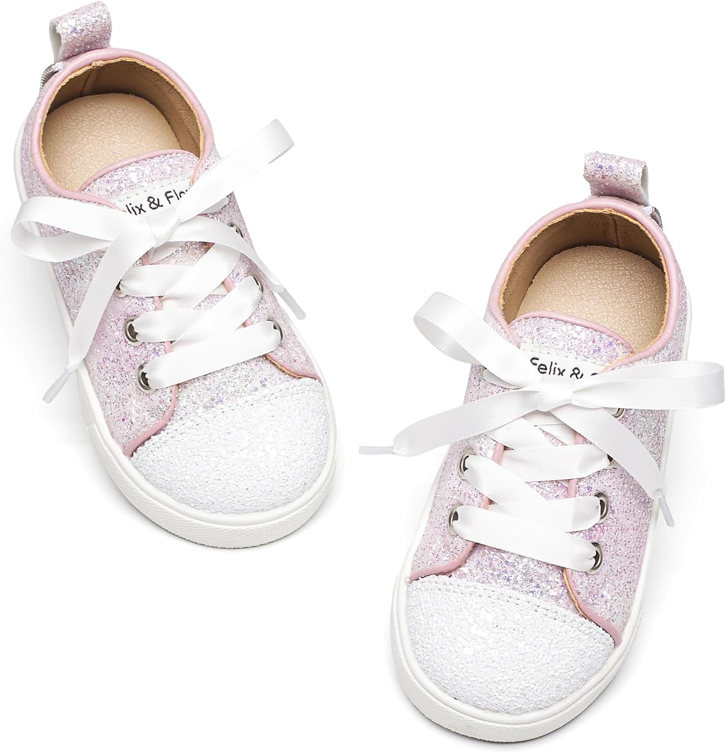 

Кроссовки для малышей и маленьких девочек Felix Flora, спортивные сникерсы, принцесса, повседневные блестящие туфли Felix & Flora, розовый