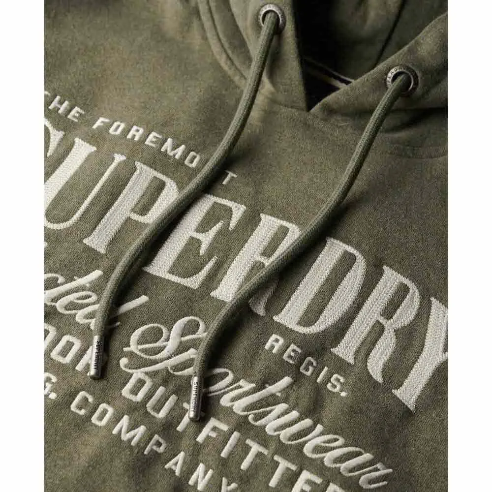 Худи Superdry Outdoor Supply Co Relaxed Fit, зеленый — фото 2