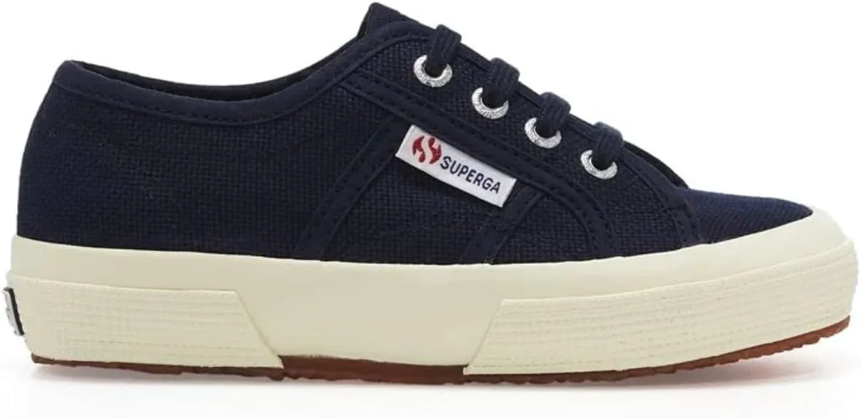 Детские кеды Superga 2750 JCOT Classic - Стильная и долговечная обувь из холста для повседневного комфорта, удобная шнуровка, синий — фото 4