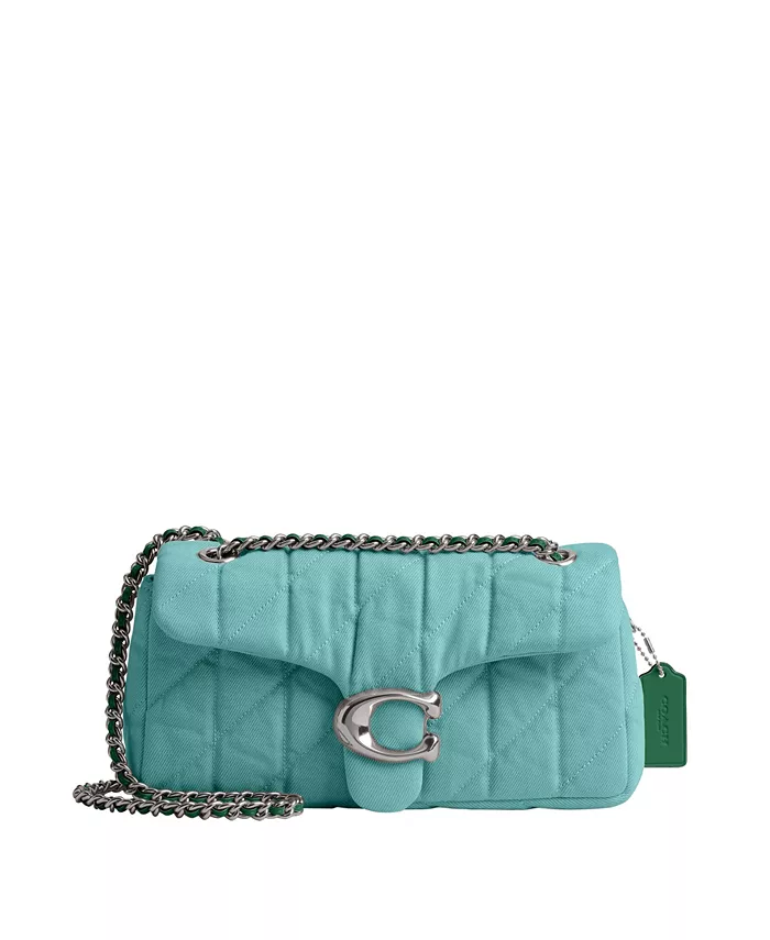 

Табби 26 мини-сумка кроссбоди с стеганым денимом COACH, зеленый