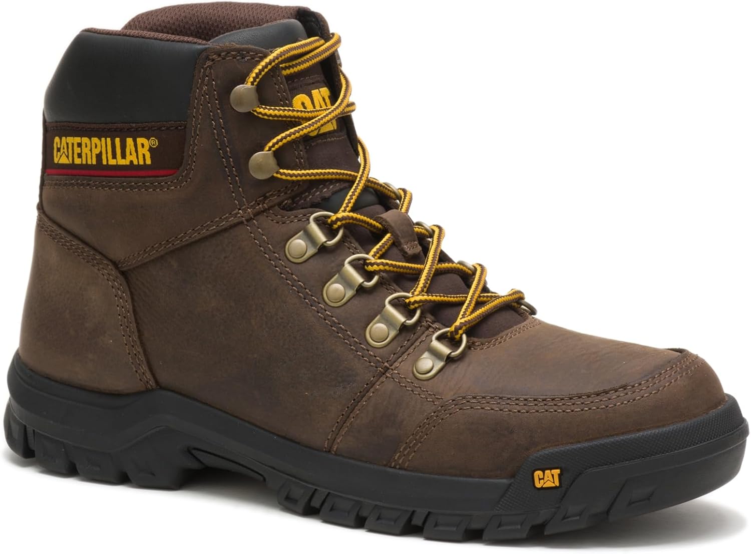 Мужские ботинки Cat Footwear с мягким носком, контурные, темно-коричневый — фото 3