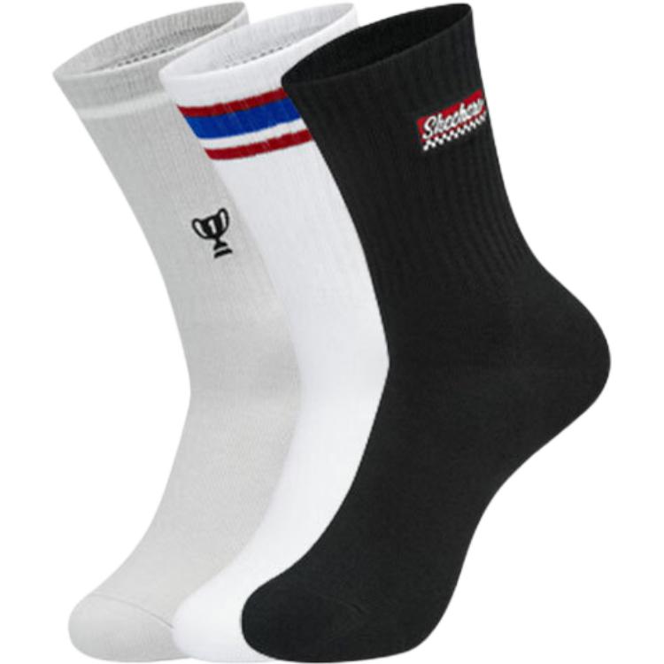 

Веселые носки с монстрами унисекс 3 пары черный+белый+серый Skechers