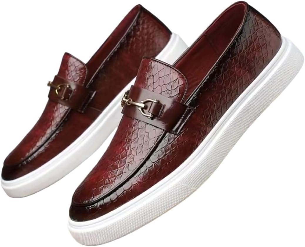 

Лоферы Vauxhaller из тисненой кожи, Crimson