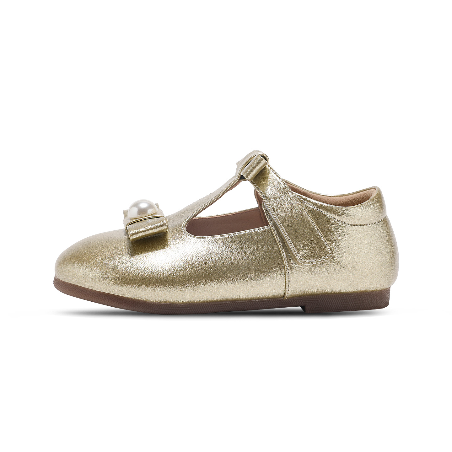 

Износостойкие, легкие, амортизирующие детские кожаные туфли для детей ASK, золотой