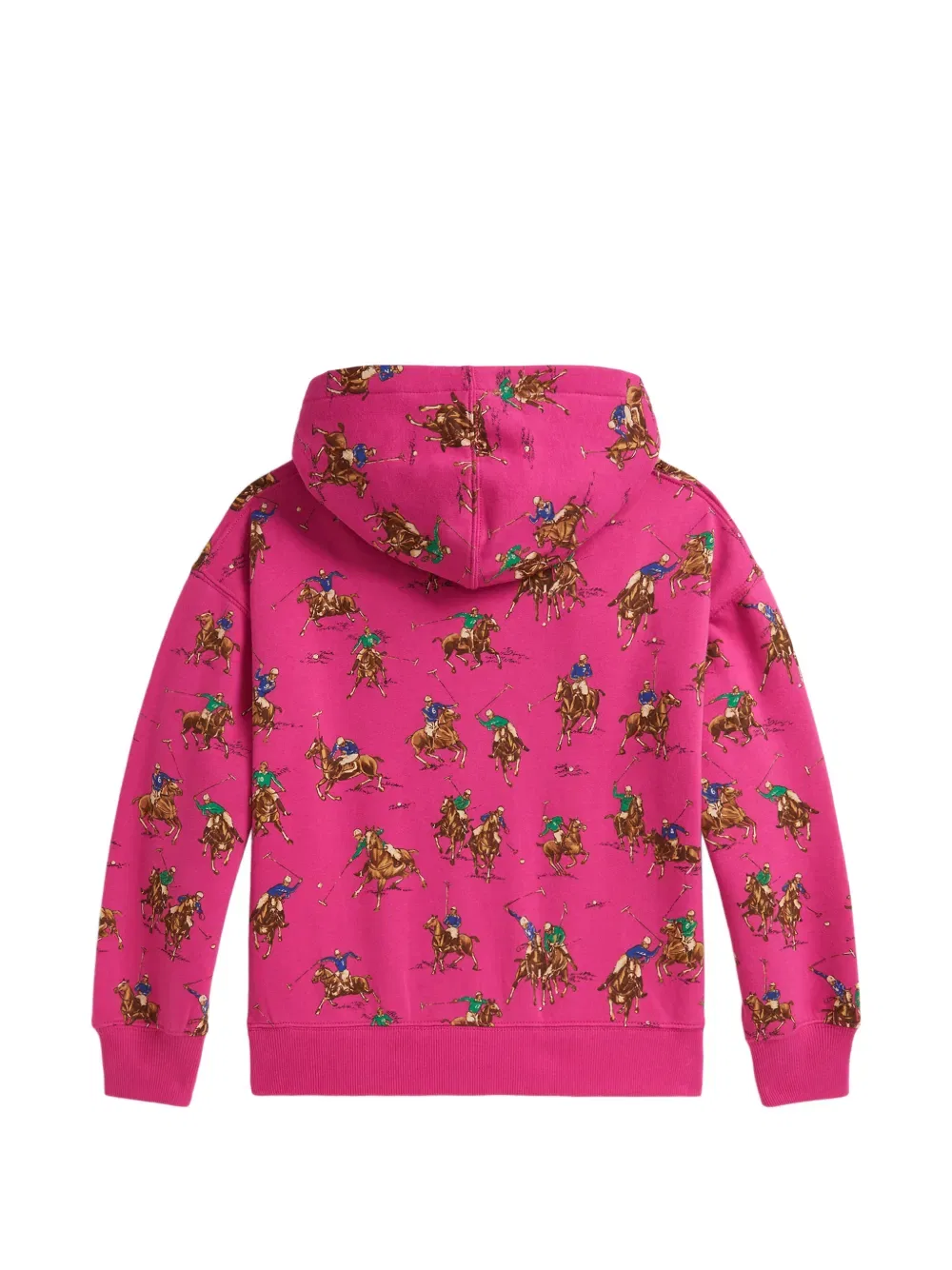 Худи с принтом на конную тематику Polo Ralph Lauren Kids, розовый — фото 2