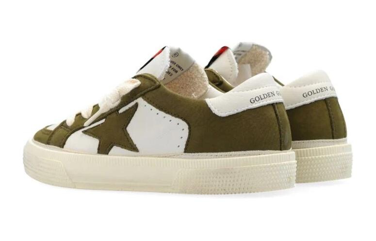 Детские кожаные кроссовки May Golden Goose, зеленый — фото 4