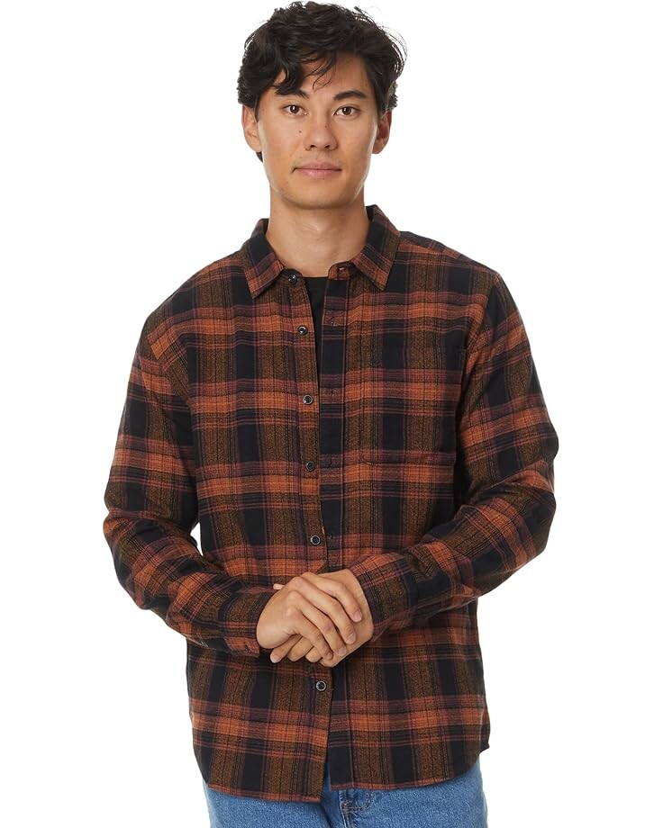 

Лонгслив Volcom Baystone Flannel Long Sleeve, черный