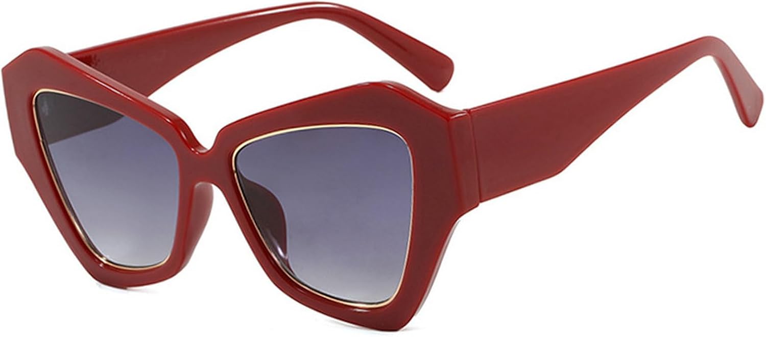 

Солнцезащитные очки Laureles Polygonal Cat Eye Y2k для женщин, градиентный леопардовый коричневый цвет, солнцезащитные очки для мужчин, дорожные солнцезащитные очки UV400, C4