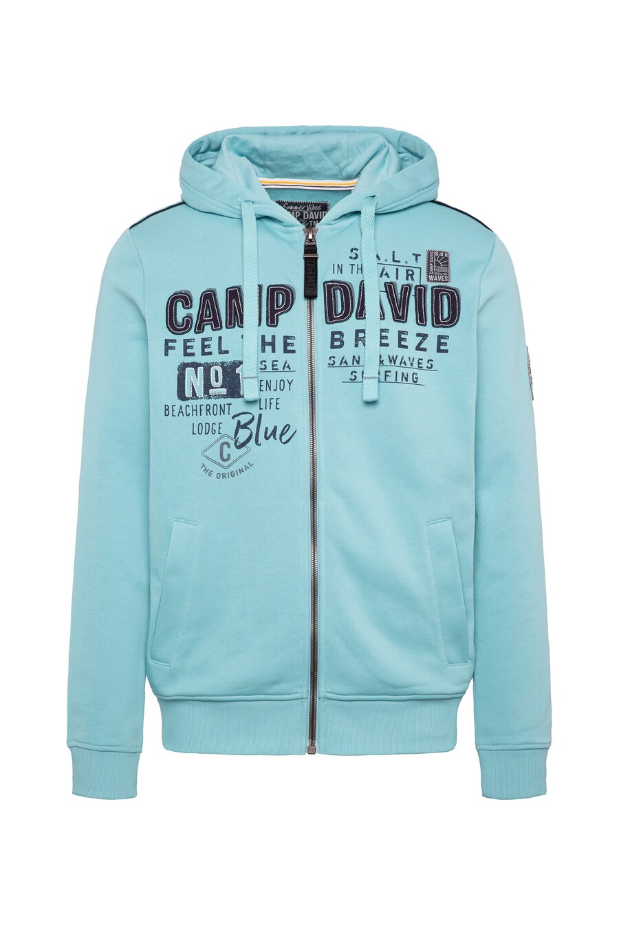 

Толстовка с капюшоном на молнии CAMP DAVID, цвет Cyan blue