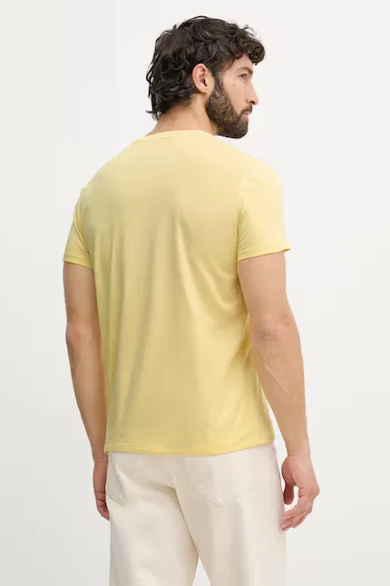 Футболка хлопковая Lacoste, желтый — фото 3