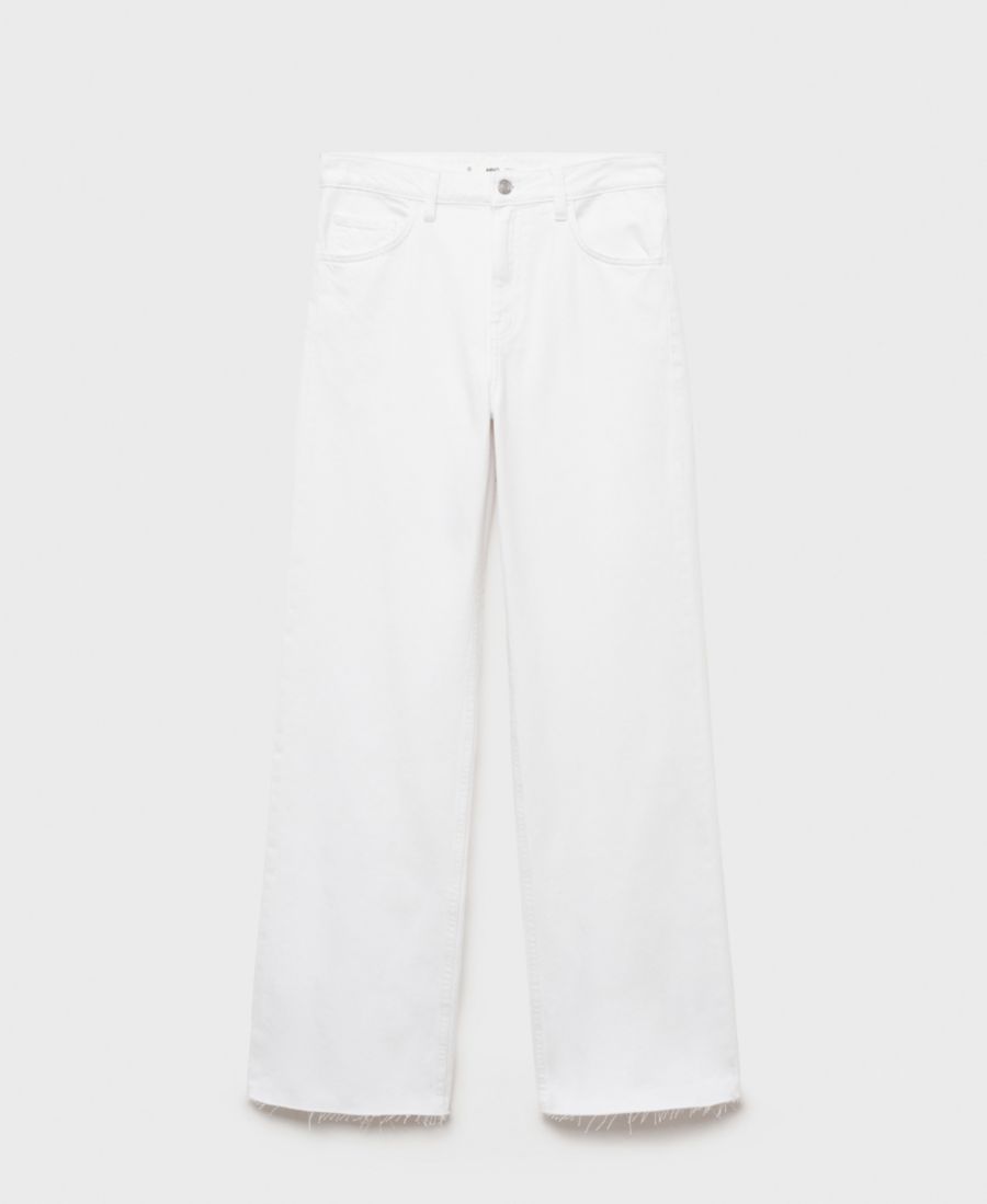 

Женские джинсы Danila с широкими штанинами и высокой посадкой MANGO, White