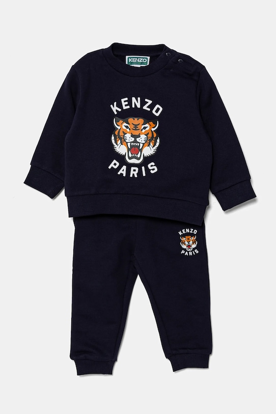 

Детский спортивный хлопковый костюм для малышей Kenzo Kids, темно-синий