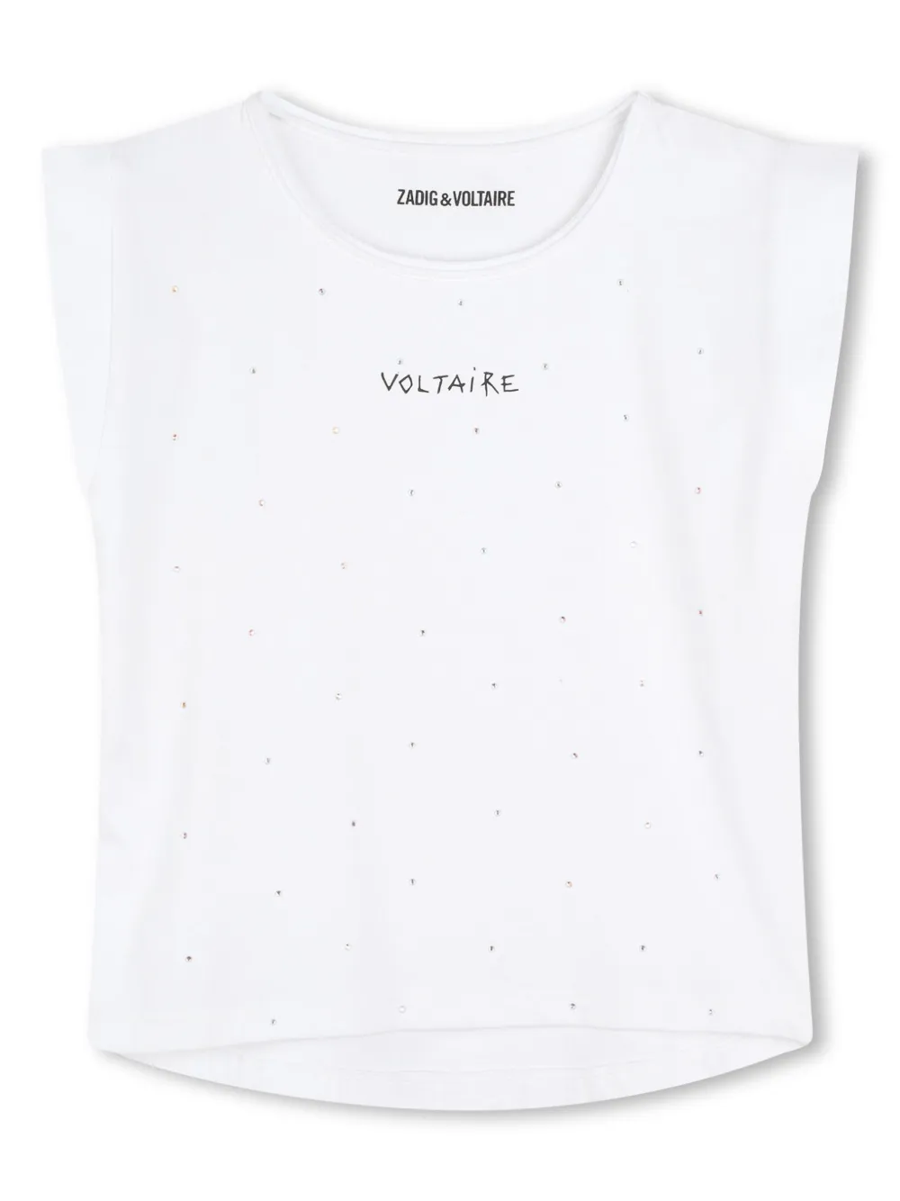 

Футболка без рукавов с логотипом Zadig & Voltaire Kids, белый