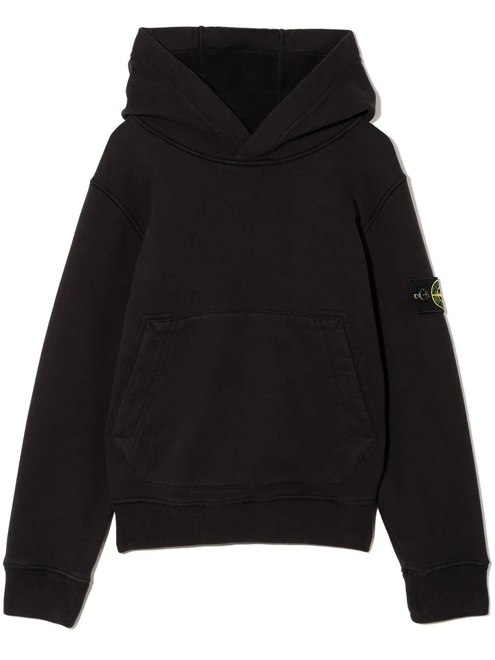 

Худи с нашивкой-логотипом Stone Island Junior, черный