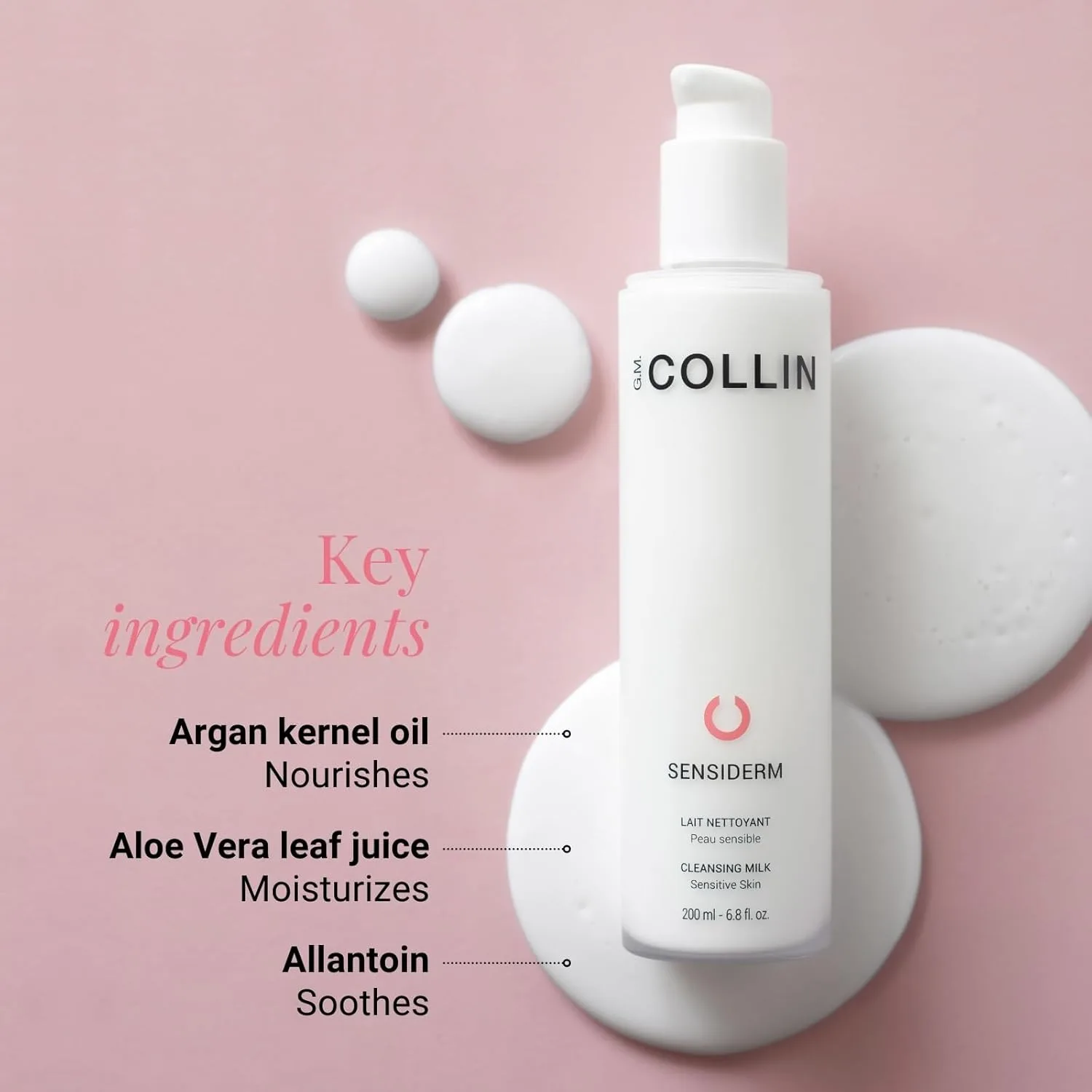Молочко для умывания Gm Collin — Очищающее молочко Sensiderm | Мягкое средство для умывания лица для чувствительной кожи | — фото 3