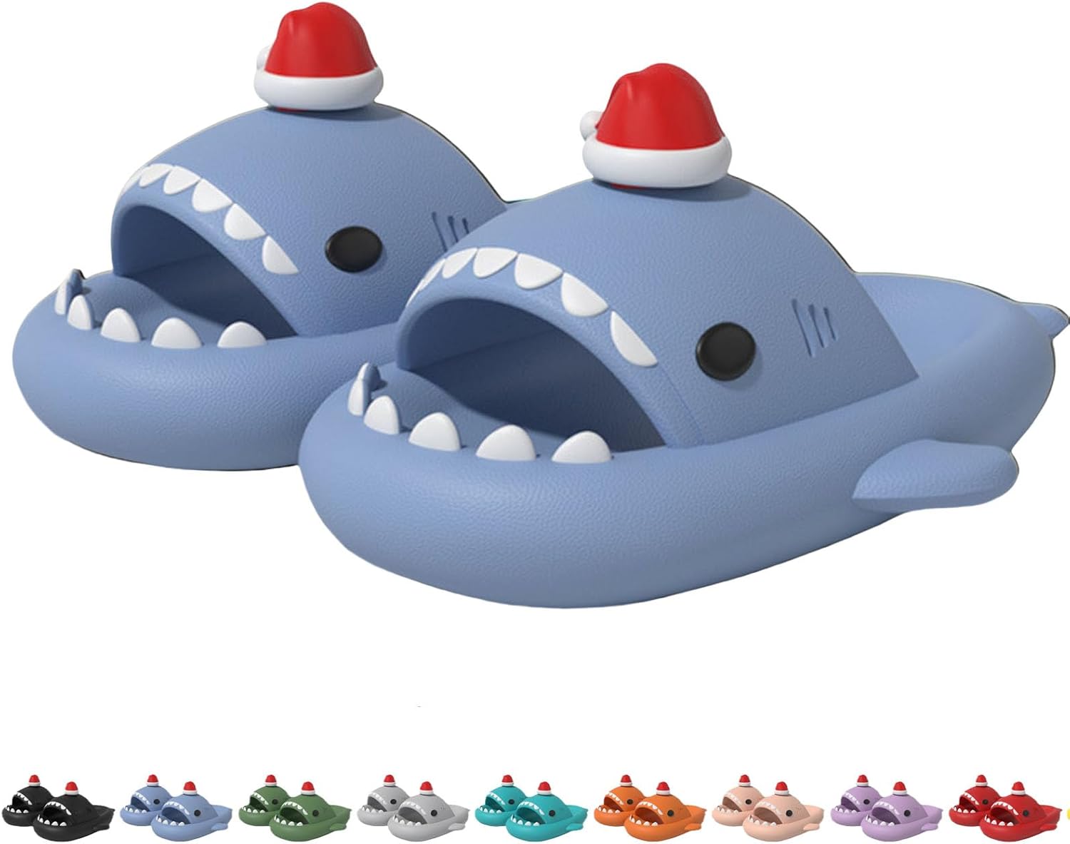 

Унисекс тапочки «Акула Облако», противоскользящие, быстросохнущие пляжные и душевые сандалии, рождественская обувь для пар Generic, синий