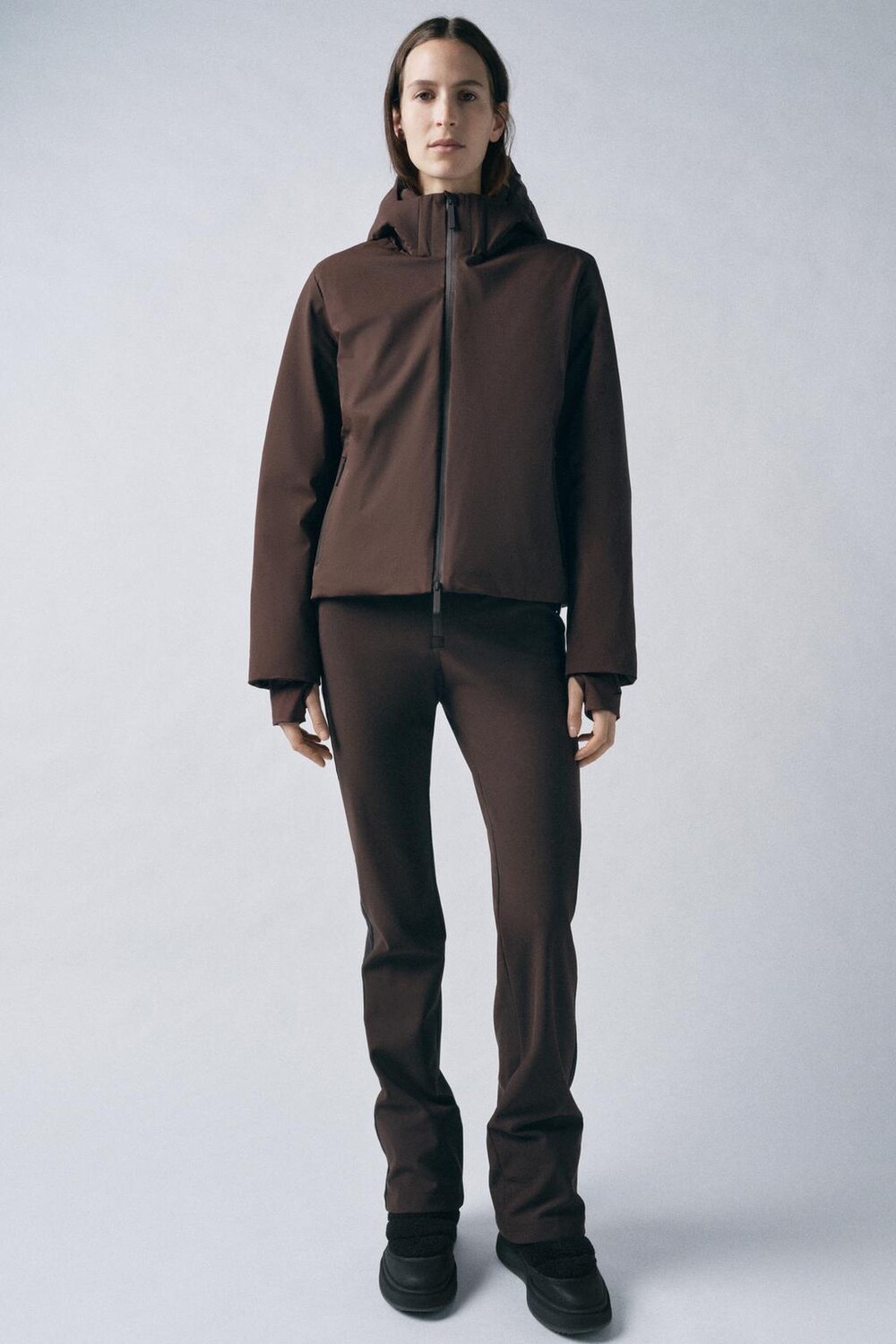 

Расклешенные брюки ZARA, коричневый
