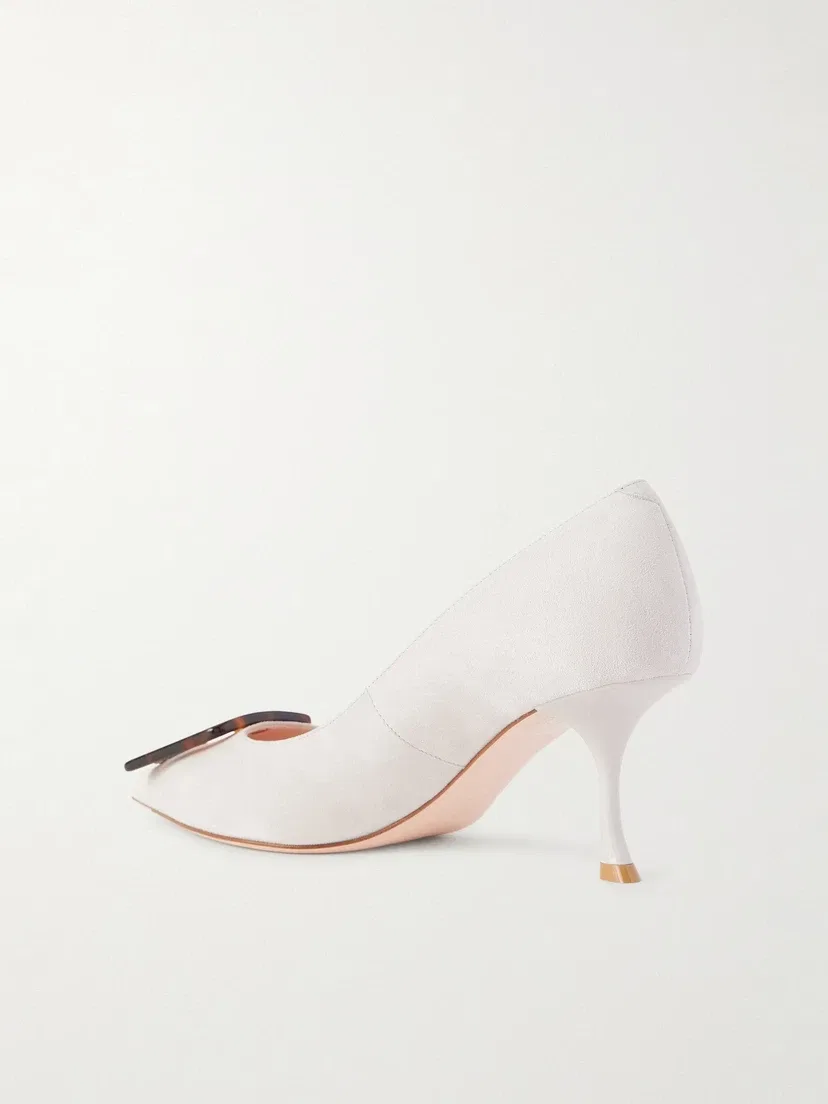 Viv In The City 65 замшевые туфли-лодочки с пряжками Roger Vivier, серый — фото 3