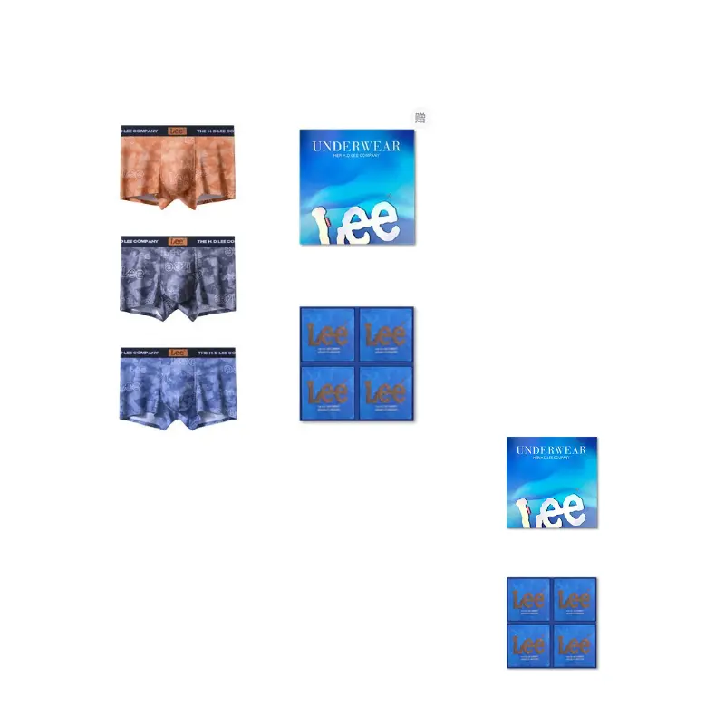 

Мужские трусы боксеры упаковка 3 штуки Lee, светло-голубой