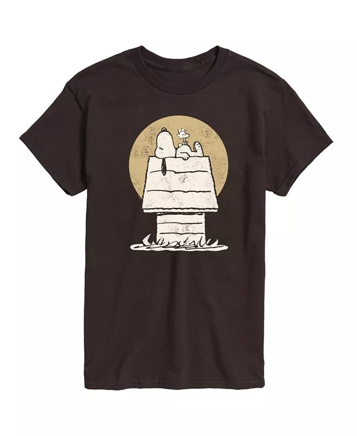 

Футболка мужская с коротким рукавом Hybrid Apparel Snoopy Woodstock Doghouse AIRWAVES, коричневый