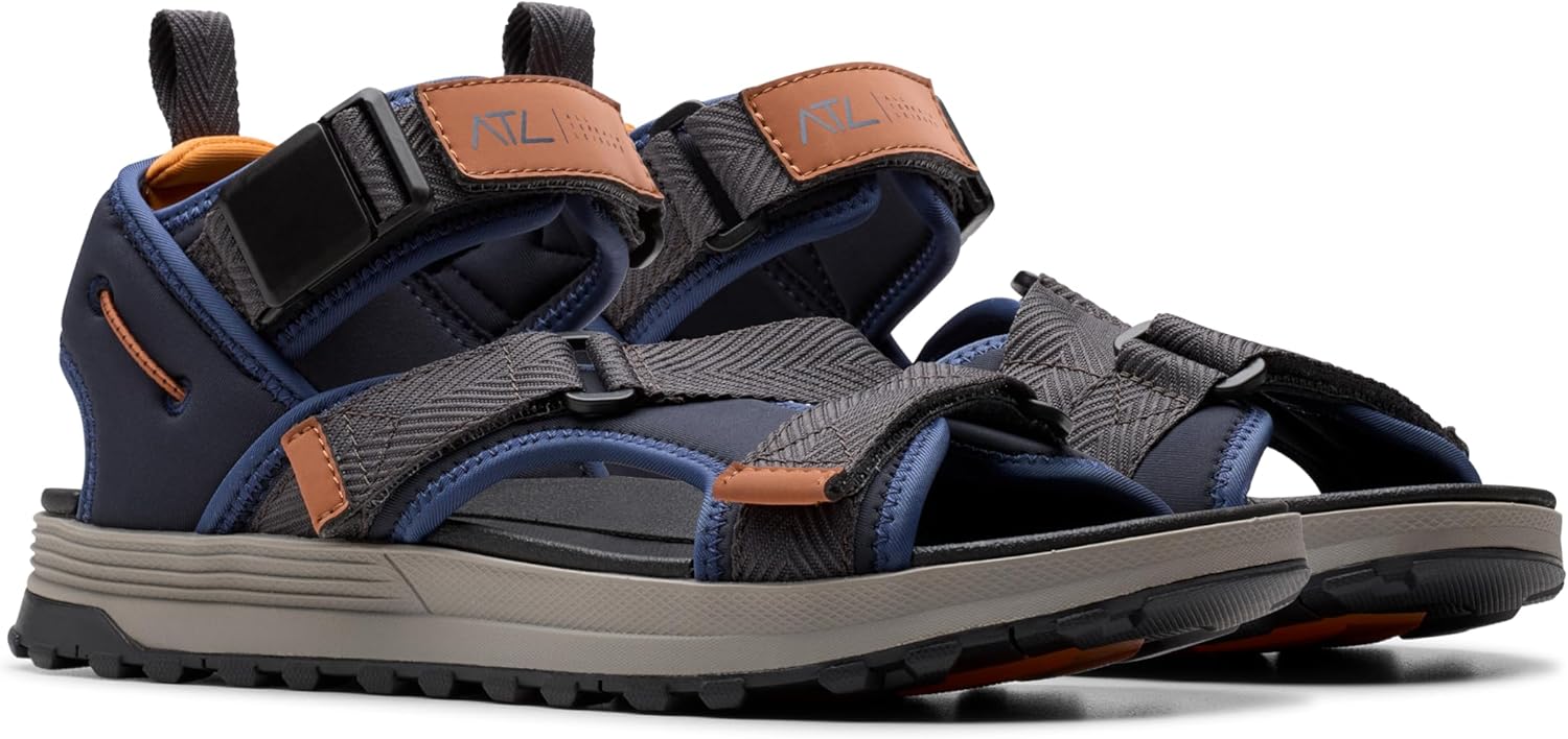 Мужские классические сандалии Clarks, Navy Combi — фото 4