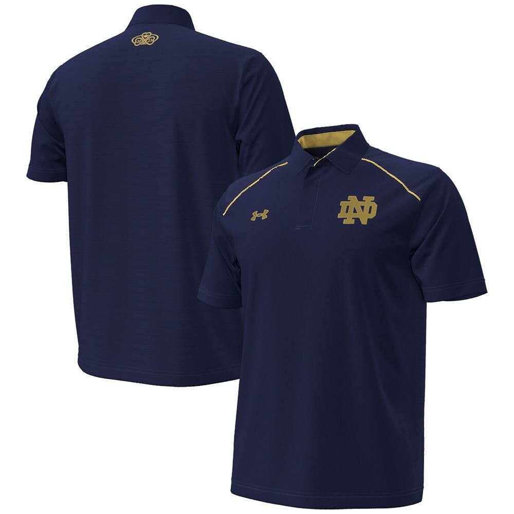 

Мужская рубашка-поло Under Armour темно-синего цвета Notre Dame Fighting Irish 2023 Aer Lingus College Football Classic Polo, цвет Ntd Navy