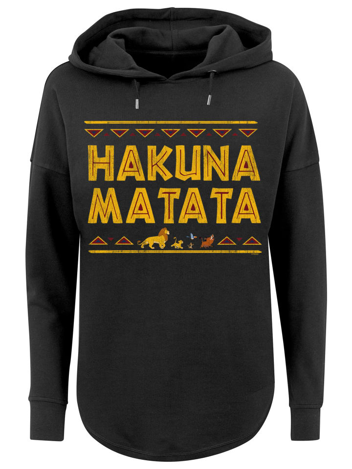 

Пуловер F4NT4STIC Oversized The König der Löwen Hakuna Matata, черный