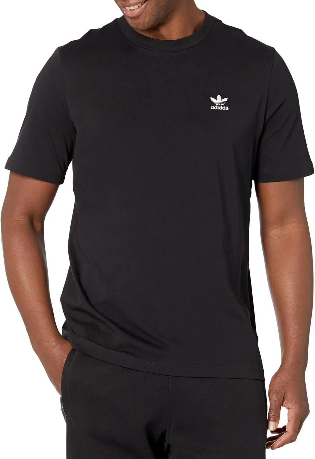 Футболка с логотипом Trefoil, adidas, черный