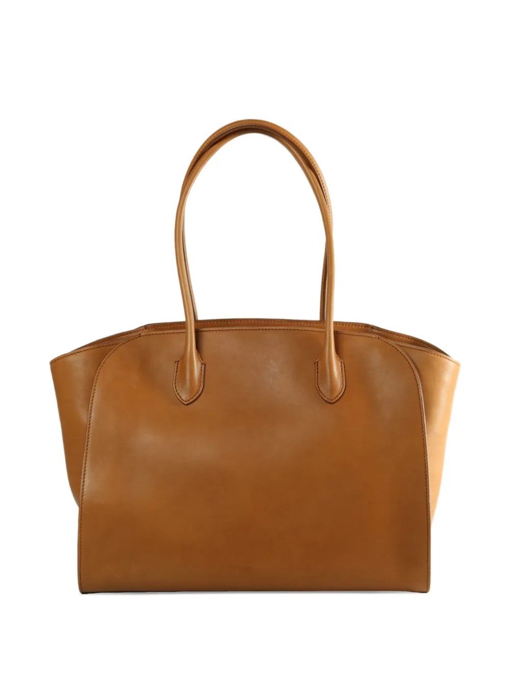 

Кожаная сумка-тоут с двумя ручками The Row, коричневый