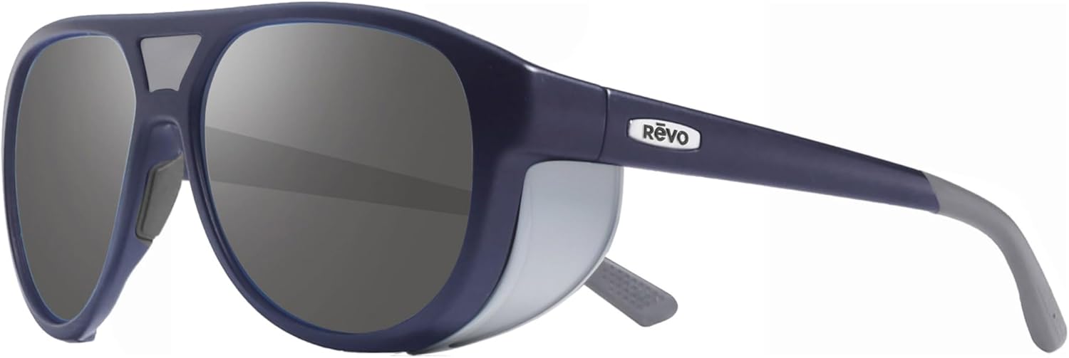 

Поляризованные солнцезащитные очки Revo Alpha | Универсальная спортивная оправа 2-в-1 | Высокая производительность со съемными элементами, Matte Navy Frame/Graphite Lens