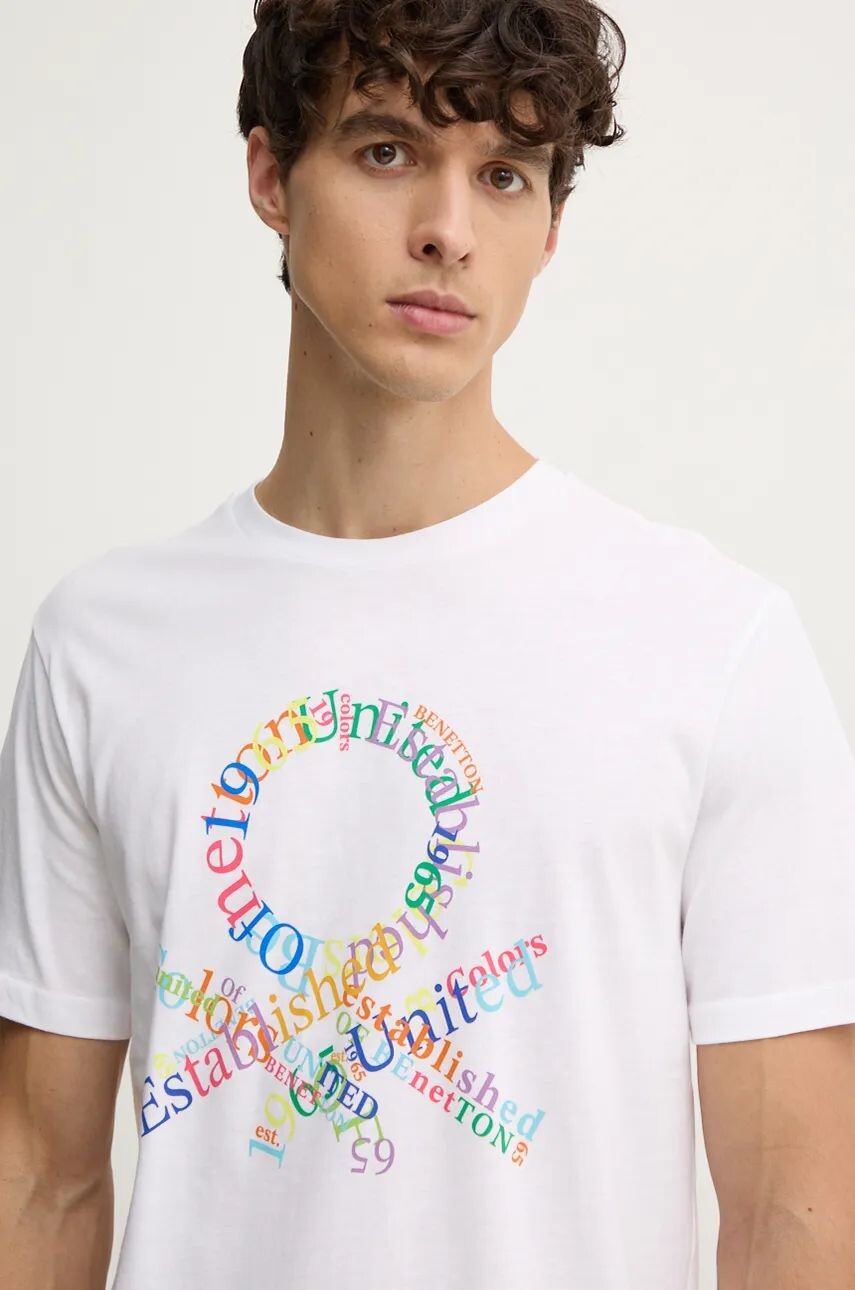 

Хлопковая футболка United Colors of Benetton, белый